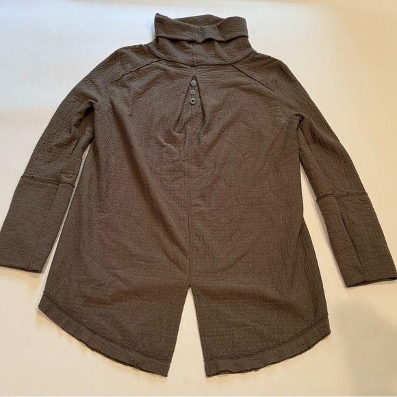 Neon Buddha Cowl Neck Long Sleeve Tunic Pullover Top SMALL Gray - Picture 1 of 6